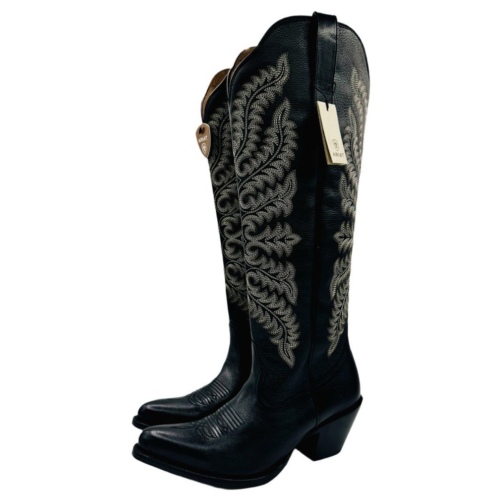 Ariat Helena Boots Women's Size 10 B Black Deertan Leather